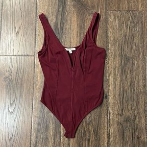 Express Maroon Bodysuit